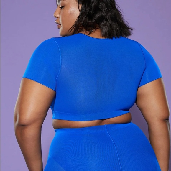 Yitty Blue Crop Mesh Tee - 2x - NWT - Picture 2 of 4
